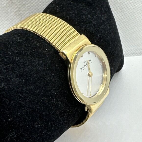 Skagen Freja 358SGGD Women's Gold Stainless Steel Analog Dial Wrist Watch JNA567 - Picture 3 of 11